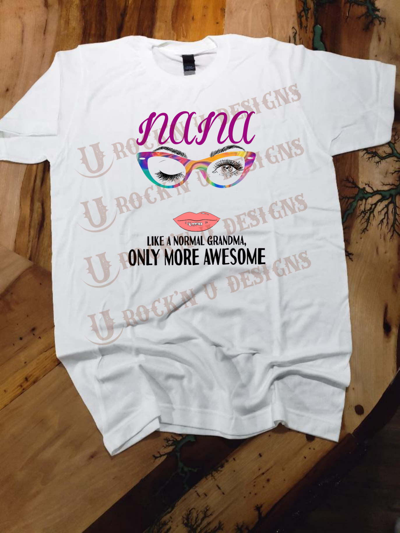 NANA Personalized Custom Bleached Graphic T-shirt