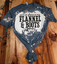 Load image into Gallery viewer, FLANNEL AND BOOTS Bleached Custom Unisex T-shirt