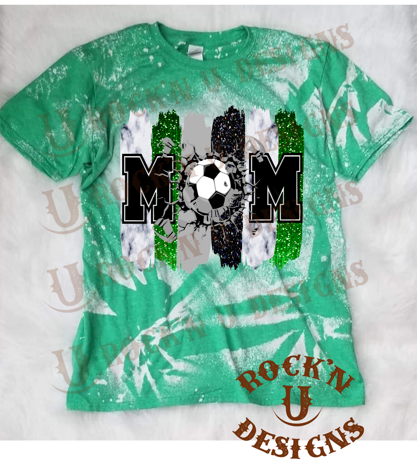 Soccer Mom 2.0 Personalized Custom Bleached graphic T-shirt