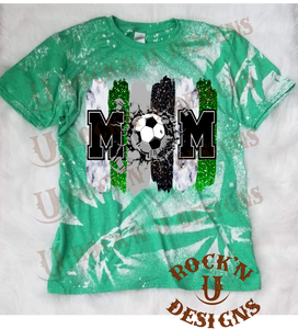 Soccer Mom 2.0 Personalized Custom Bleached graphic T-shirt