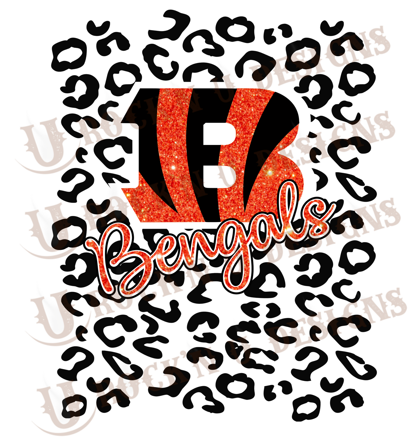 Bengals Leopard Sublimation Transfer By Rock'n U Designs