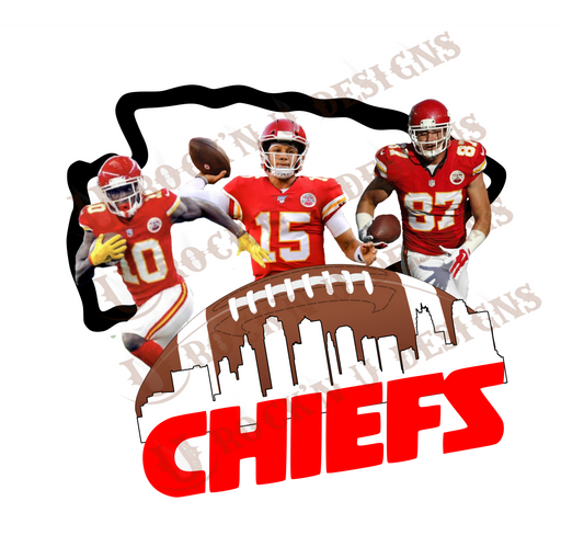 Kansas City Chiefs Skyline Sublimation Transfer By Rock'n U Designs