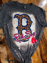 Load image into Gallery viewer, Custom Unisex T-shirt &quot;RED SOX - BASEBALL&quot; Leopard Design