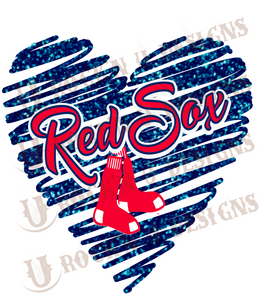 Love My Red Sox Sublimation Transfer By Rock'n U Designs