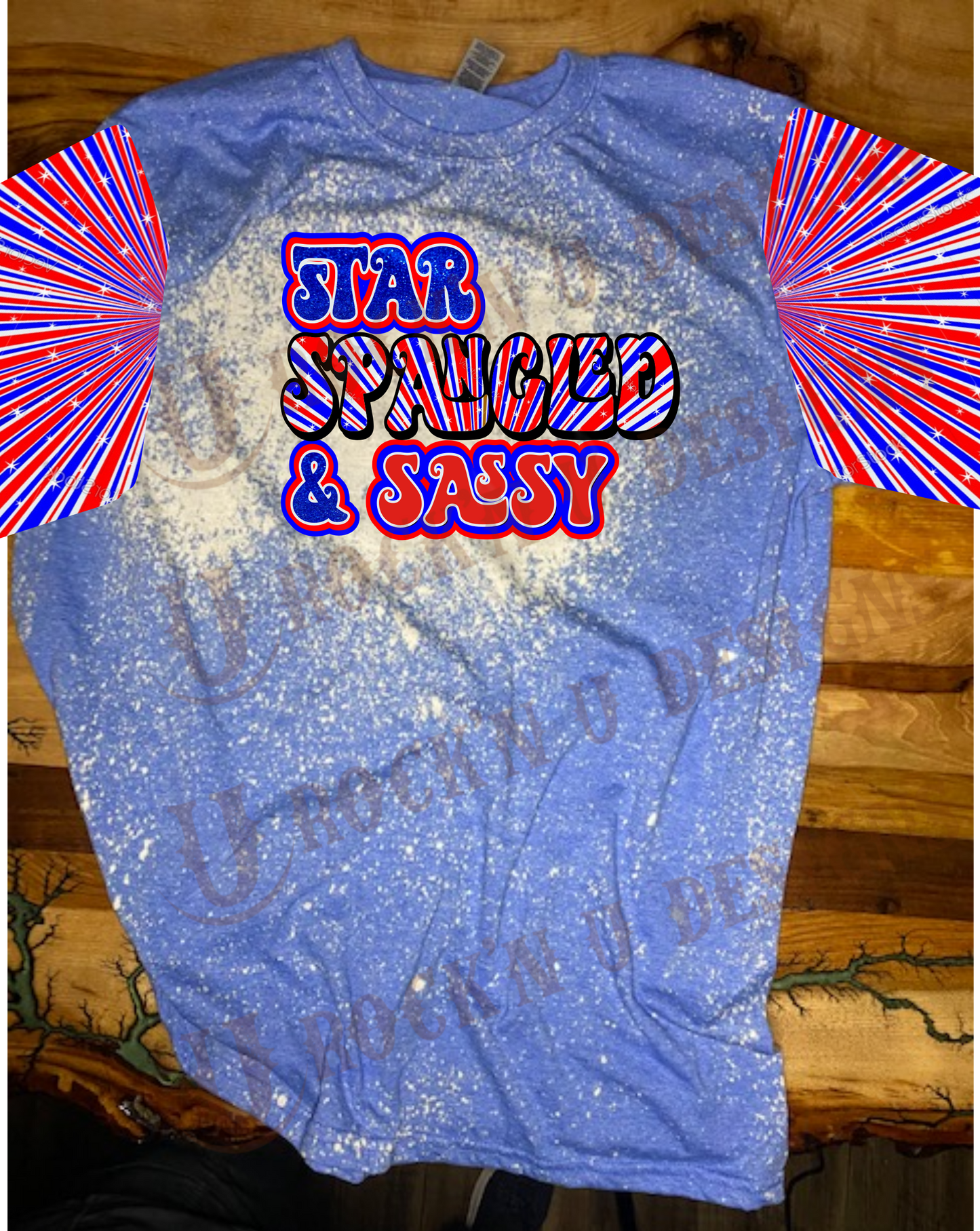 Star Spangled and Sassy Custom Unisex T-shirt Design With Sleeves