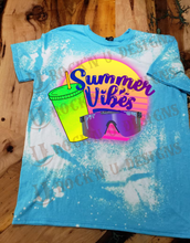 Load image into Gallery viewer, SUMMER VIBES custom Bleached Shirt
