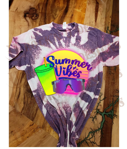 SUMMER VIBES custom Bleached Shirt