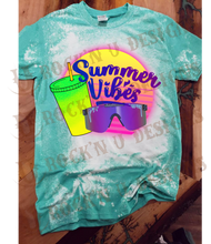 Load image into Gallery viewer, SUMMER VIBES custom Bleached Shirt