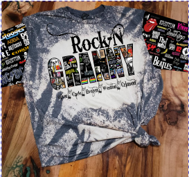 Rock-n Granny with sleeves - Personalized Custom Design T-shirt