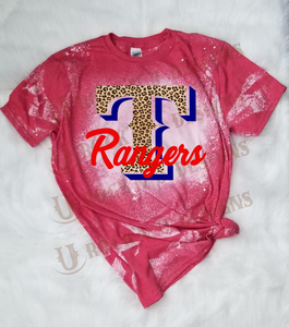 Rangers Leopard Custom Graphic T-Shirt