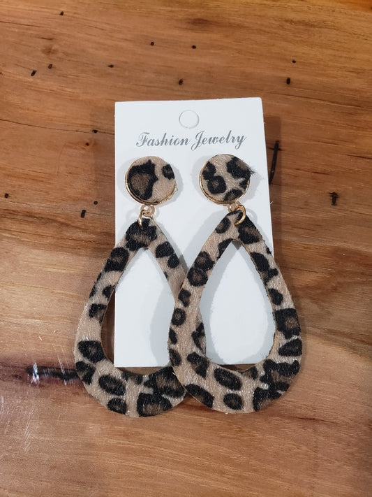 Leopard Loop Earrings