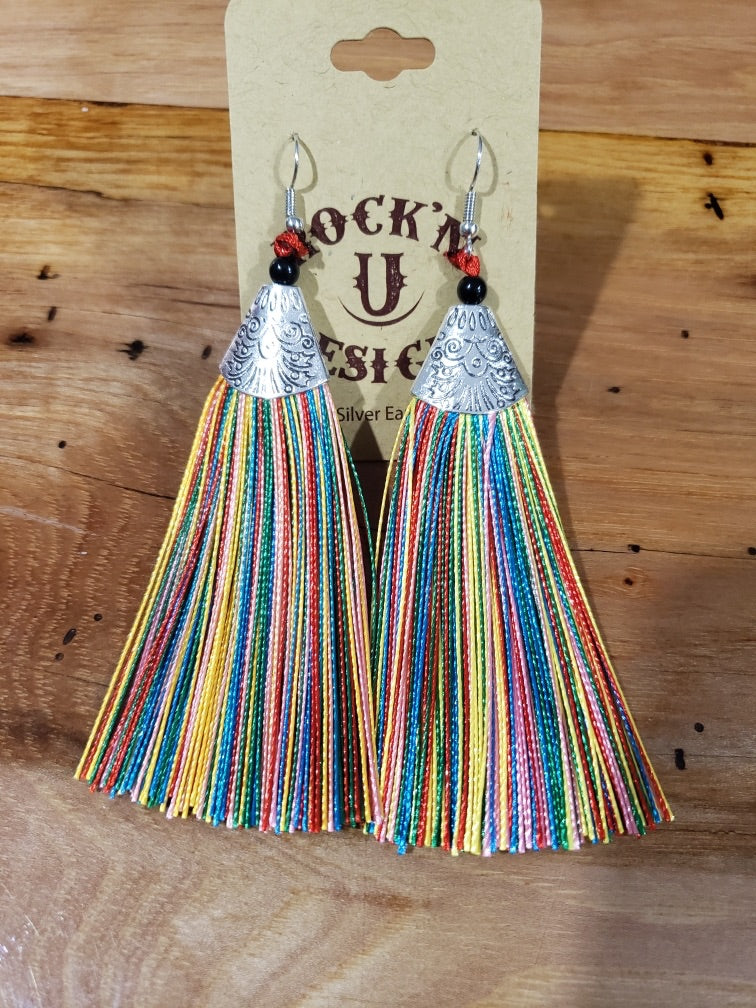 Fashion Multi-Colored Tassels Earrings