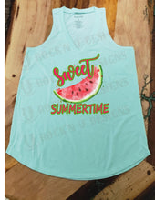 Load image into Gallery viewer, Sweet Summertime Custom Graphic V-neck Tank