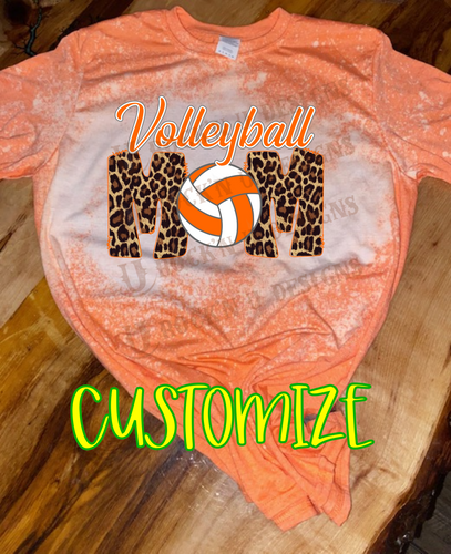 Volleyball Mom Leopard Custom Design - Unisex Graphic T shirt by Rock'n u Designs