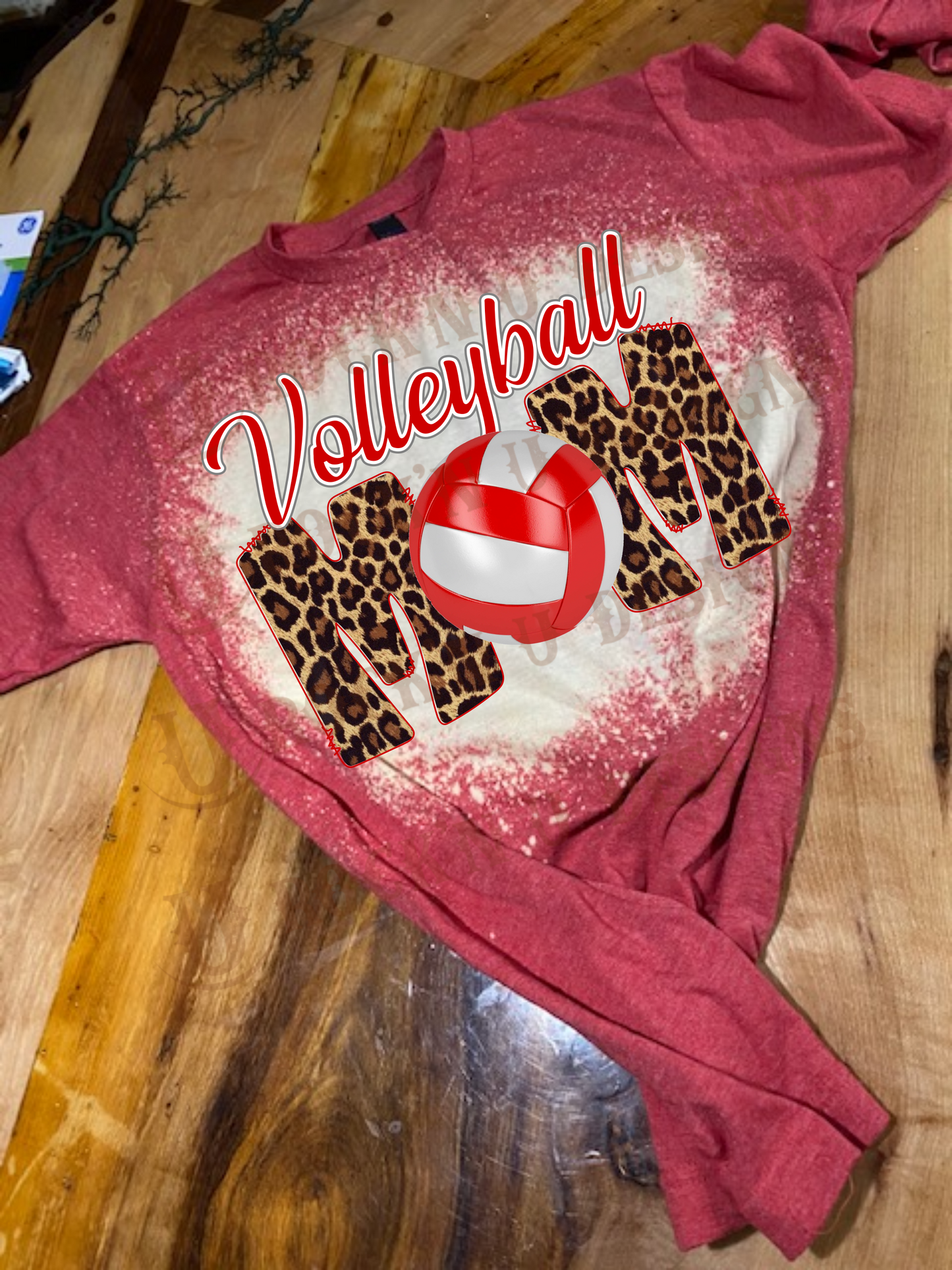 Volleyball Mom Leopard Custom Design - Unisex Graphic T shirt by Rock'n u Designs