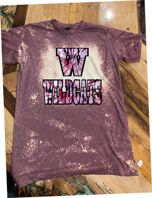 Wildcats Tie Dye Custom Graphic unisex T-shirt