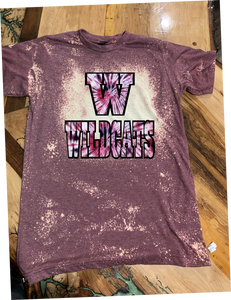 Wildcats Tie Dye Custom Graphic unisex T-shirt