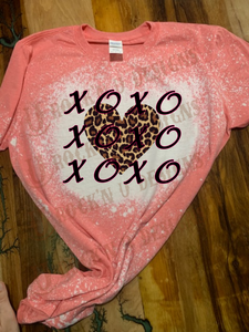 Leopard Love Custom Bleached Graphic T-Shirt