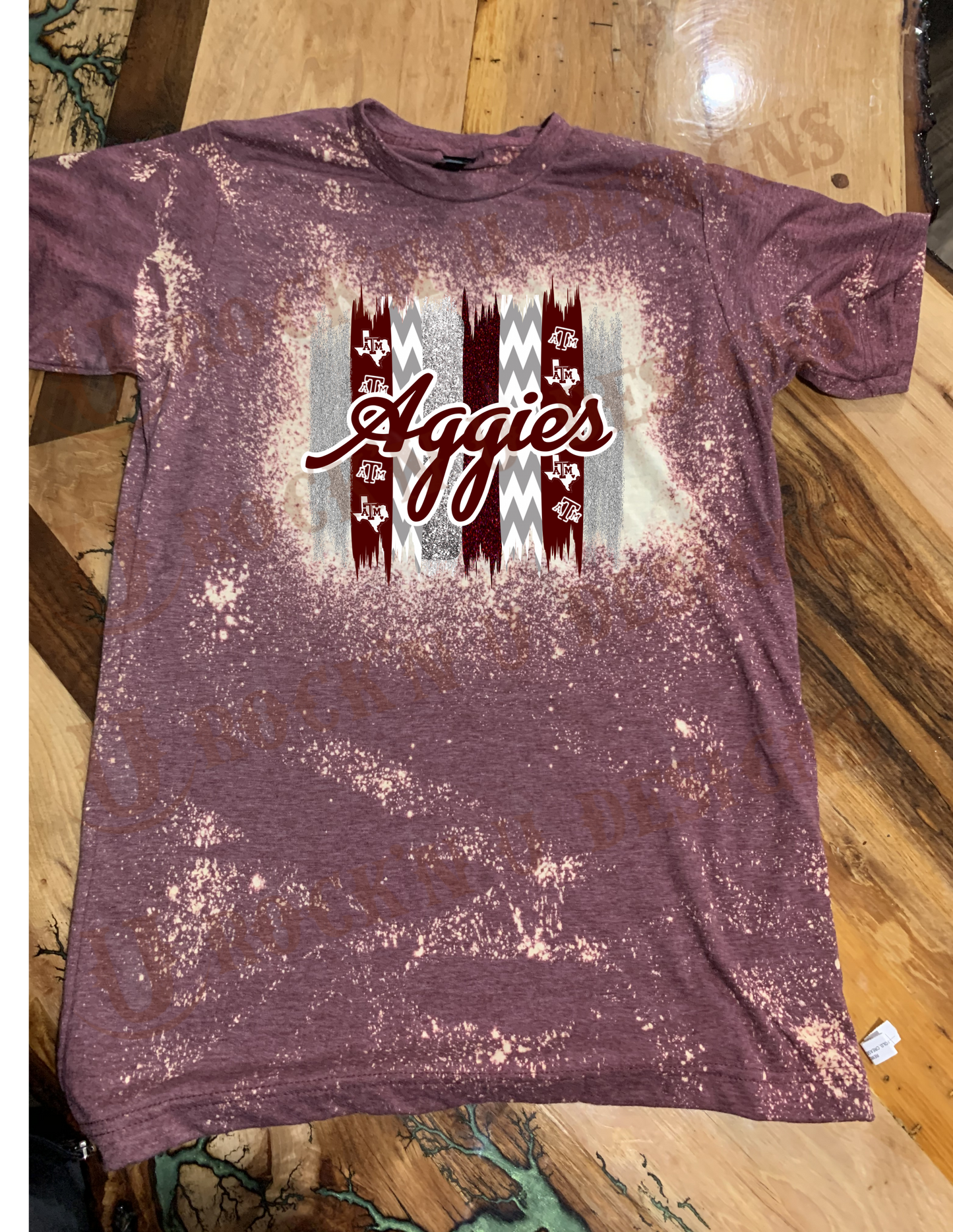 Aggie Pride Bleached Custom Unisex T-shirt