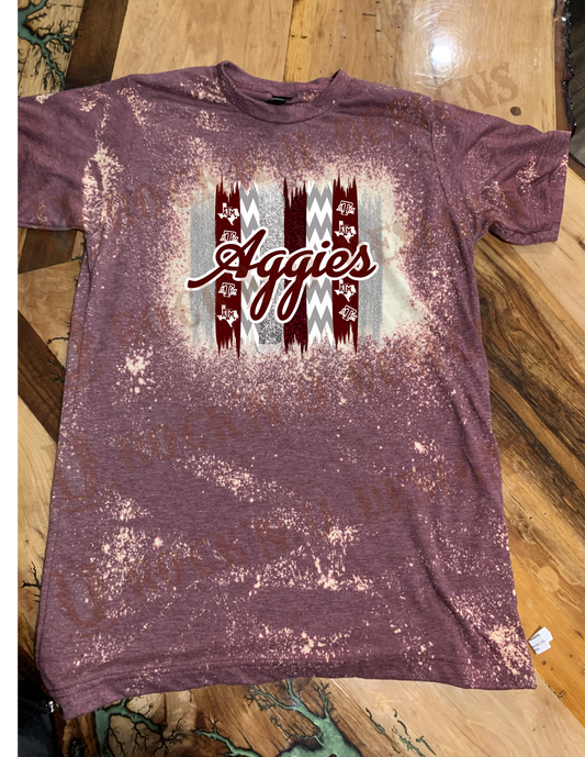 Aggie Pride Bleached Custom Unisex T-shirt