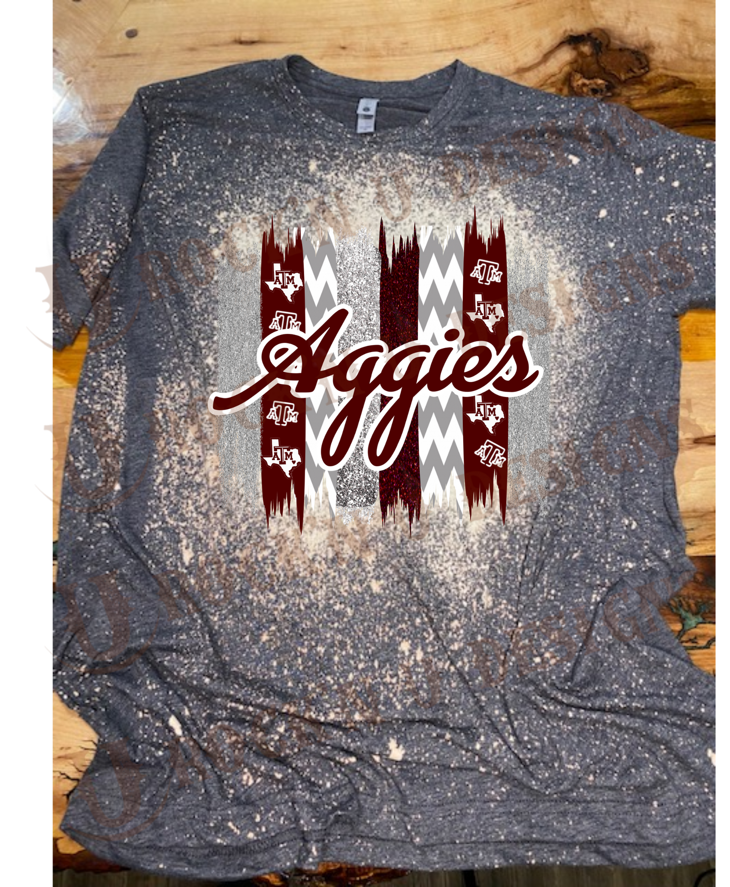 Aggie Pride Bleached Custom Unisex T-shirt