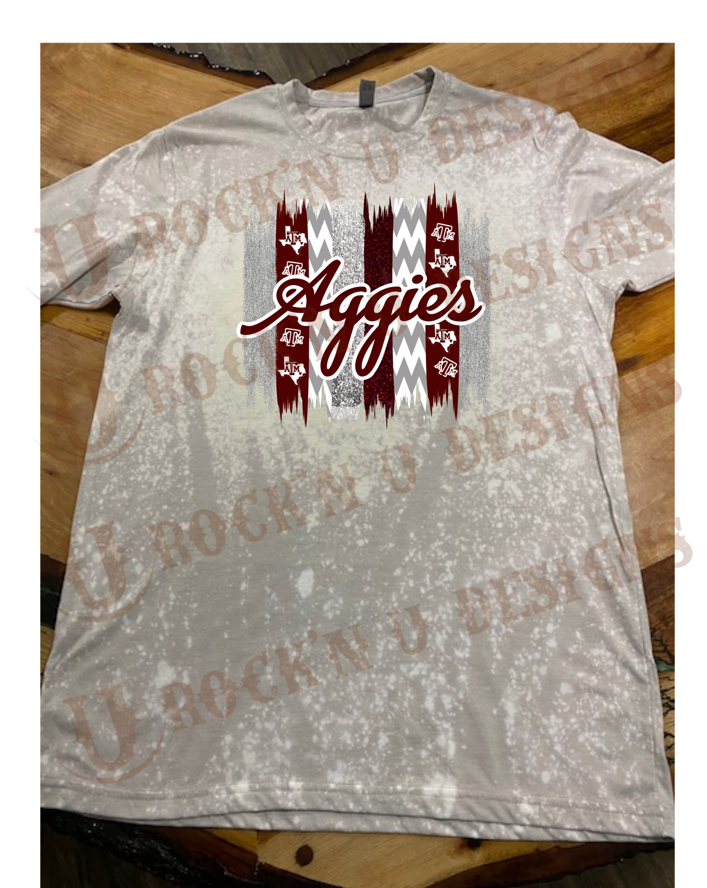 Aggie Pride Bleached Custom Unisex T-shirt