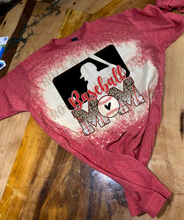 Load image into Gallery viewer, Baseball Mom Leopard Logo Bleached Custom T-shirt