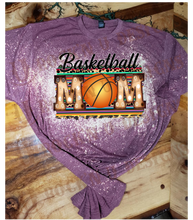 Load image into Gallery viewer, Basketball Mom Custom Bleached T-shirt