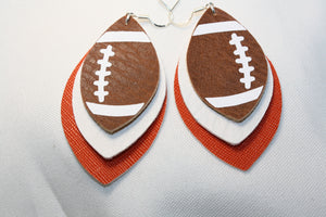 Boys of Fall - Custom Faux Leather Football Earrings