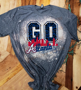 Atlanta Braves "GO Braves" MLB Unisex Custom Graphic Leopard Design T-Shirt