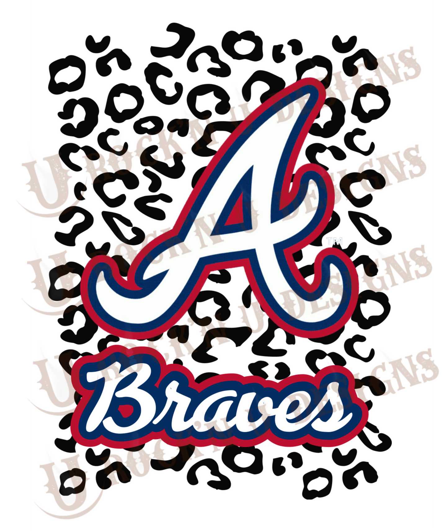 Braves Leopard Sublimation Transfer By Rock'n U Designs