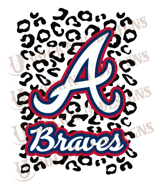 Braves Leopard Sublimation Transfer By Rock'n U Designs