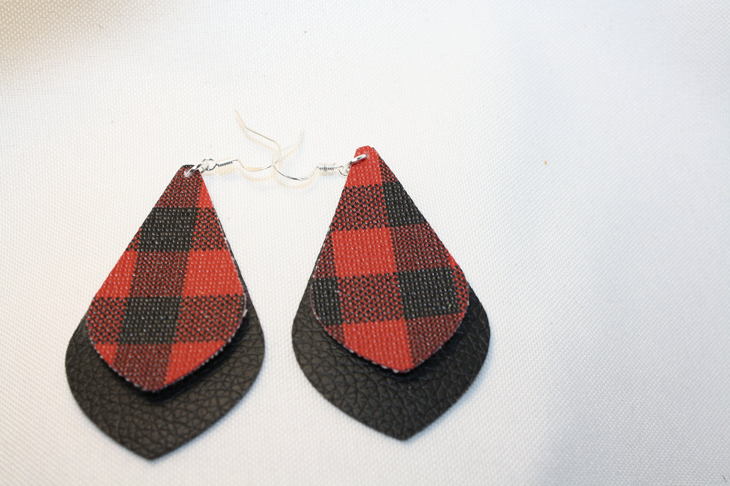 Buffalo Bill - Buffalo Plaid Faux Leather Earrings