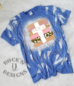 I CAN ONLY IMAGINE Cross Design Custom Bleached T-shirt