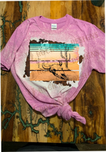 Load image into Gallery viewer, Fashion Custom Woman&#39;s &quot;Desert Sun&quot; Bleached T-Shirt