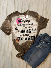 Load image into Gallery viewer, Shopping with the Game Warden Custom bleached Graphic T-shirt