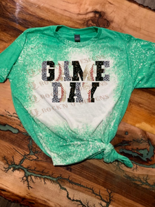 Custom Unisex T-shirt "GAME DAY - BASEBALL" Leopard Design
