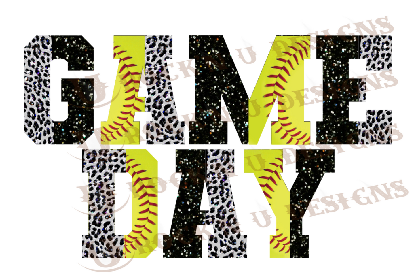 Game Day Softball Sublimation Transfer By Rock'n U Designs