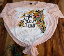 Load image into Gallery viewer, Hippie Soul Cow Girl Heart Custom Bleached Design Unisex T-shirt
