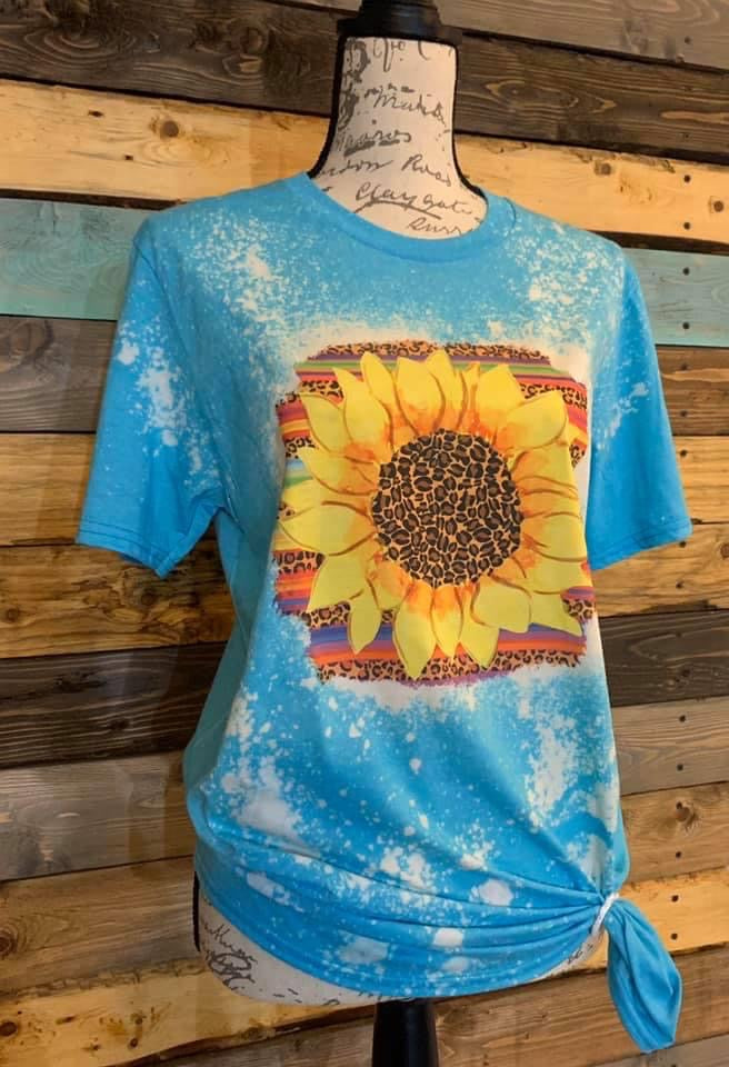 Sunflower Custom Bleached Graphic T-shirt