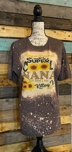 Super Cool NANA Personalized Bleached T-shirt