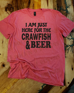 Crawfish and Beer Custom Graphic T-shirt