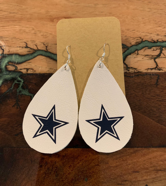 Faux Leather Cowboy "Dem’ boys" Earrings