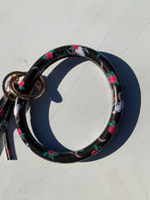 Load image into Gallery viewer, Cow skull Wristlet keychain bracelet