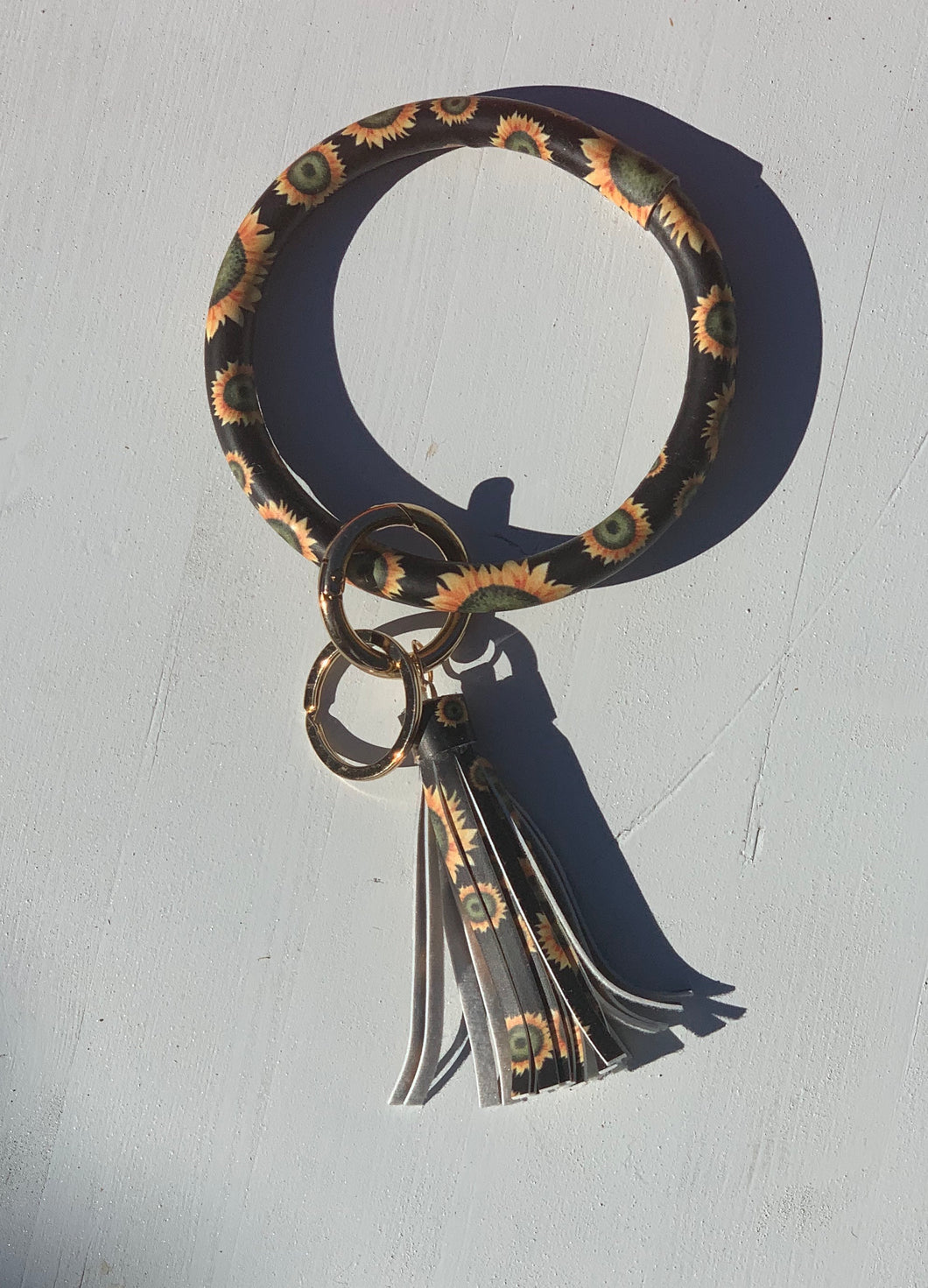Sunflower keychain bracelet