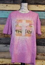 Load image into Gallery viewer, I CAN ONLY IMAGINE Cross Design Custom Bleached T-shirt