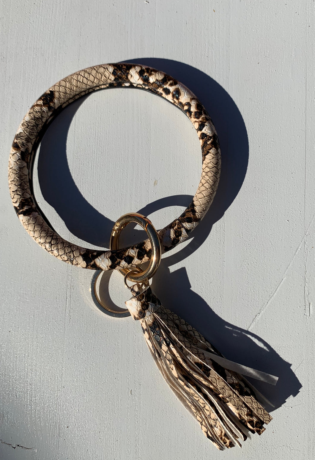 Snakeskin bracelet keychain