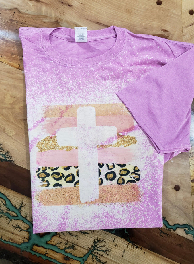 I CAN ONLY IMAGINE Cross Design Custom Bleached T-shirt