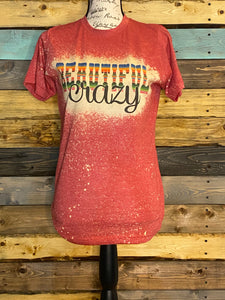 Beautiful Crazy Serape Custom Bleached T-shirt
