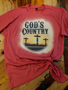 God's Country Custom Bleached T-shirt